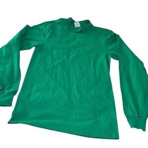 Port & Company Green Essential Long Sleeve Tee Shirt S